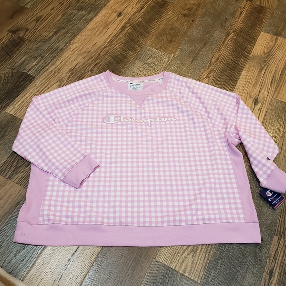 checkered champion sweater